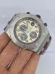 Fake Audemars Piguet Watch Stainless Steel Yellow Dial Brown Leather  (2)_th.jpg